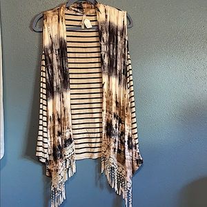 TUA- fringe vest, new with tag
